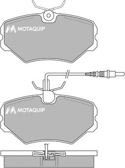 Motaquip LVXL305 - Kit de plaquettes de frein, frein à disque cwaw.fr