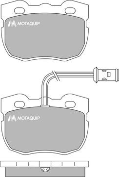 Motaquip LVXL385 - Kit de plaquettes de frein, frein à disque cwaw.fr