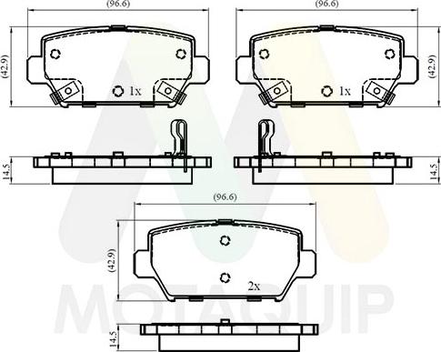 Motaquip LVXL2094 - Kit de plaquettes de frein, frein à disque cwaw.fr