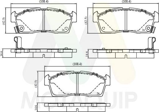 Motaquip LVXL2095 - Kit de plaquettes de frein, frein à disque cwaw.fr