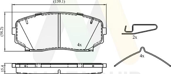 Motaquip LVXL2093 - Kit de plaquettes de frein, frein à disque cwaw.fr