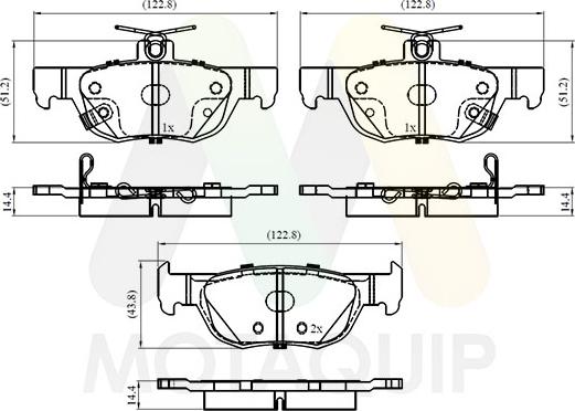 Motaquip LVXL2066 - Kit de plaquettes de frein, frein à disque cwaw.fr