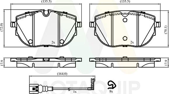 Motaquip LVXL2076 - Kit de plaquettes de frein, frein à disque cwaw.fr