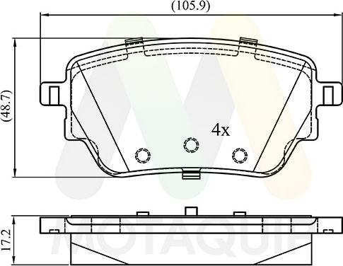 Motaquip LVXL2073 - Kit de plaquettes de frein, frein à disque cwaw.fr