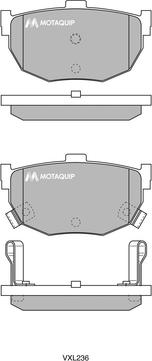 Motaquip LVXL236 - Kit de plaquettes de frein, frein à disque cwaw.fr