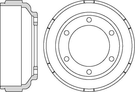 Motaquip VBE618 - Tambour de frein cwaw.fr