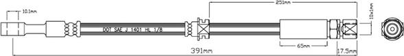 Motaquip VBH906 - Flexible de frein cwaw.fr