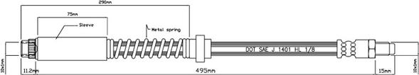 Motaquip VBH913 - Flexible de frein cwaw.fr