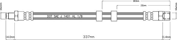 Motaquip VBH976 - Flexible de frein cwaw.fr