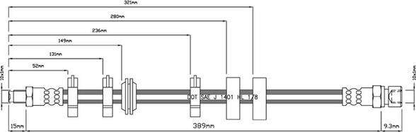 Motaquip VBH682 - Flexible de frein cwaw.fr