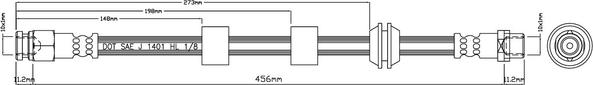 Motaquip VBH1066 - Flexible de frein cwaw.fr