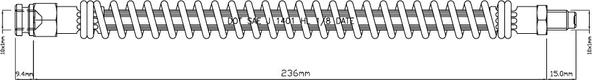 Motaquip VBH1001 - Flexible de frein cwaw.fr