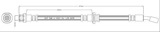 Motaquip VBH1033 - Flexible de frein cwaw.fr