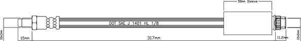 Motaquip VBH1022 - Flexible de frein cwaw.fr