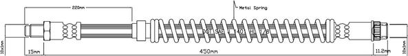 Motaquip VBH1071 - Flexible de frein cwaw.fr