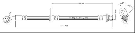 Motaquip VBH1162 - Flexible de frein cwaw.fr