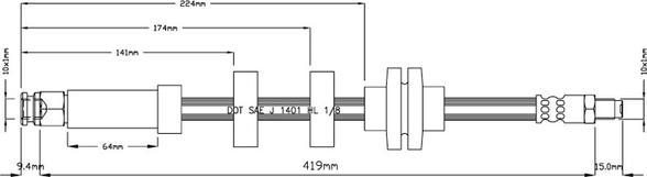 Motaquip VBH851 - Flexible de frein cwaw.fr