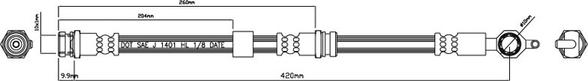 Motaquip VBH858 - Flexible de frein cwaw.fr