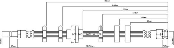 Motaquip VBH869 - Flexible de frein cwaw.fr