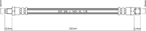 Motaquip VBH818 - Flexible de frein cwaw.fr