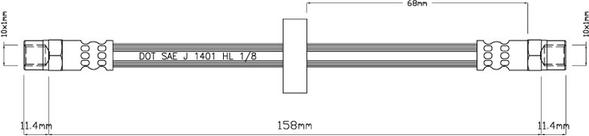 Motaquip VBH830 - Flexible de frein cwaw.fr