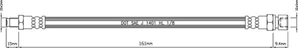 Motaquip VBH838 - Flexible de frein cwaw.fr