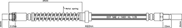 Motaquip VBH822 - Flexible de frein cwaw.fr