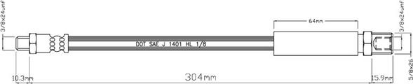 Motaquip VBH340 - Flexible de frein cwaw.fr