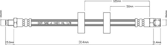 Motaquip VBH387 - Flexible de frein cwaw.fr