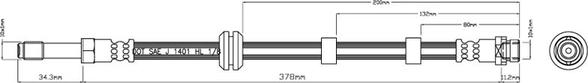 Motaquip VBH741 - Flexible de frein cwaw.fr