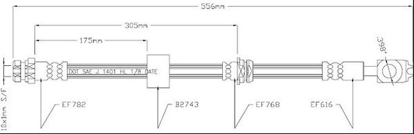 Motaquip VBJ421 - Flexible de frein cwaw.fr