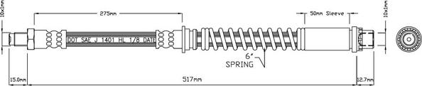 Motaquip VBJ570 - Flexible de frein cwaw.fr