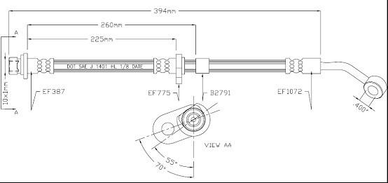 Motaquip VBJ613 - Flexible de frein cwaw.fr