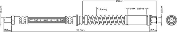 Motaquip VBJ636 - Flexible de frein cwaw.fr