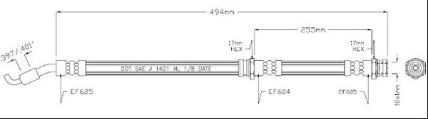 Motaquip VBJ394 - Flexible de frein cwaw.fr