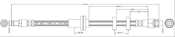 Motaquip VBJ309 - Flexible de frein cwaw.fr