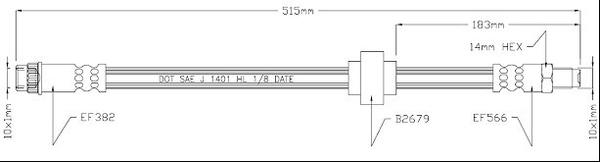 Motaquip VBJ298 - Flexible de frein cwaw.fr