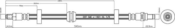 Motaquip VBJ257 - Flexible de frein cwaw.fr