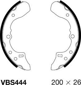 Motaquip VBS444 - Jeu de mâchoires de frein cwaw.fr