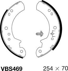 Motaquip VBS469 - Jeu de mâchoires de frein cwaw.fr