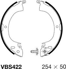 Motaquip VBS422 - Jeu de mâchoires de frein cwaw.fr