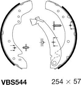 Motaquip VBS544 - Jeu de mâchoires de frein cwaw.fr