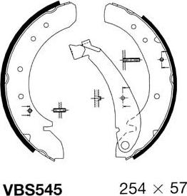 Motaquip VBS545 - Jeu de mâchoires de frein cwaw.fr