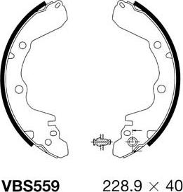 Motaquip VBS559 - Jeu de mâchoires de frein cwaw.fr