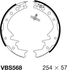 Motaquip VBS568 - Jeu de mâchoires de frein cwaw.fr