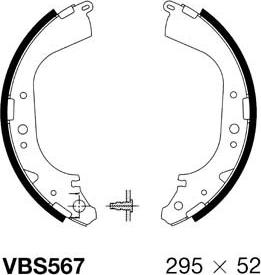 Motaquip VBS567 - Jeu de mâchoires de frein cwaw.fr