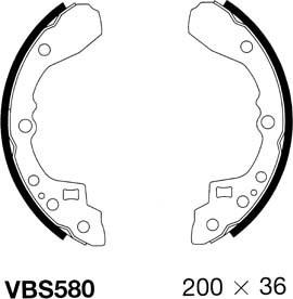 Motaquip VBS580 - Jeu de mâchoires de frein cwaw.fr