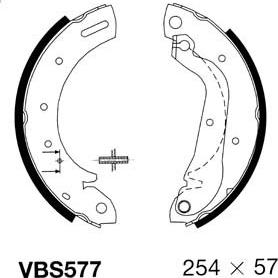 Motaquip VBS577 - Jeu de mâchoires de frein cwaw.fr