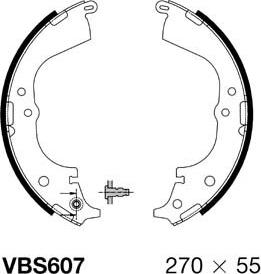 Motaquip VBS607 - Jeu de mâchoires de frein cwaw.fr