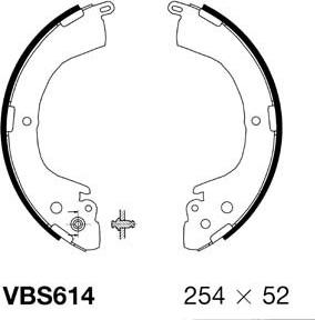 Motaquip VBS614 - Jeu de mâchoires de frein cwaw.fr